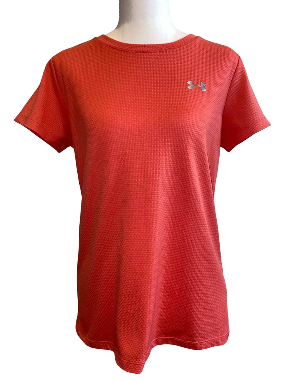 Under Armour HeatGear Women’s Small Short Sleeve Athletic Shirt Coral Orange